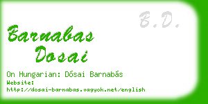 barnabas dosai business card