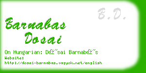 barnabas dosai business card